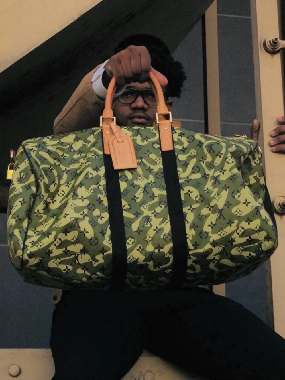 Louis Vuitton Takashi Murakami Camo Duffle